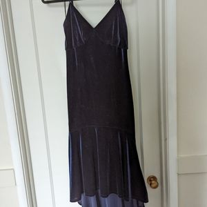 Deep Blue Velvet Dress